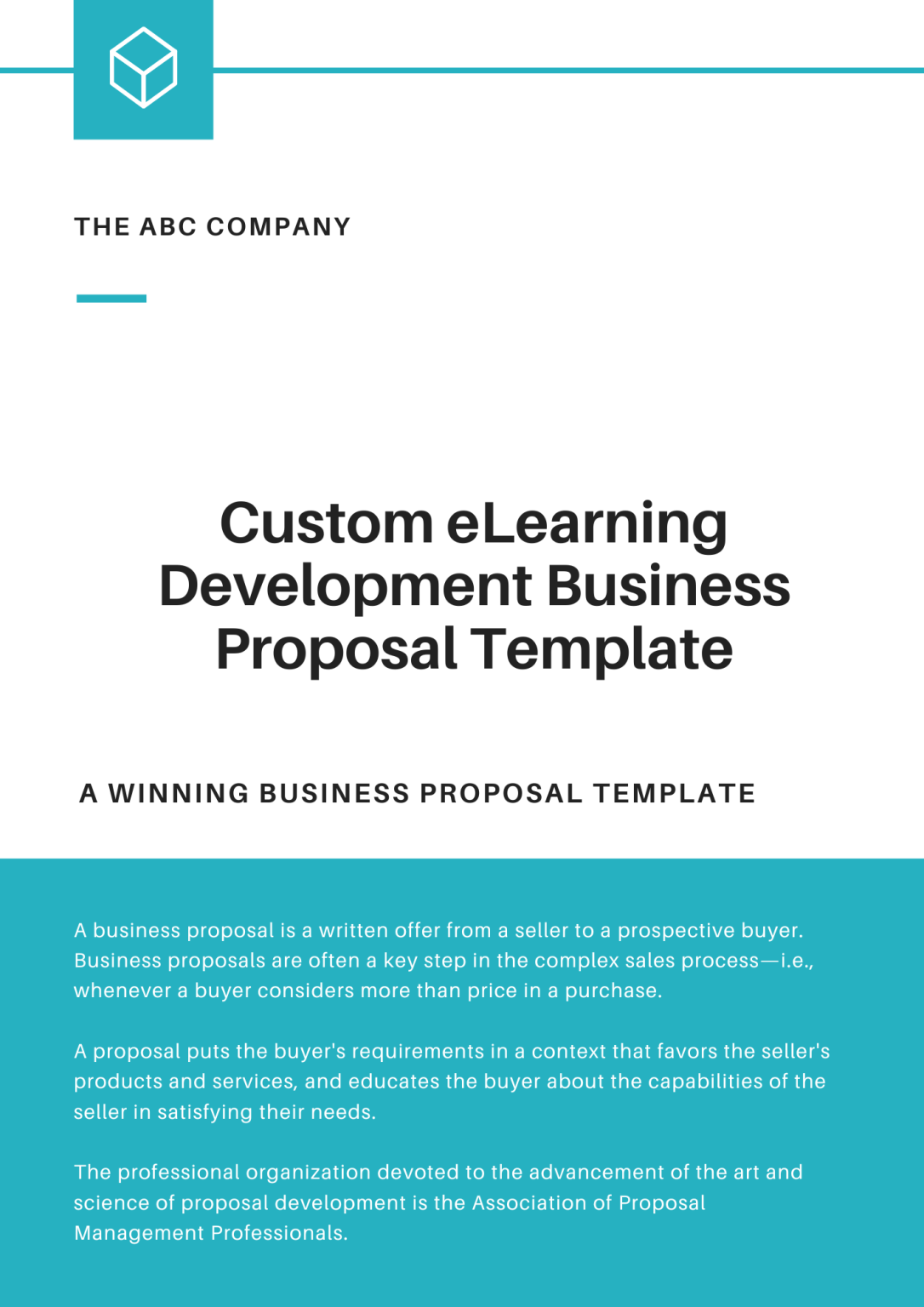 Custom eLearning Development Business Proposal Template - RFPLY ...