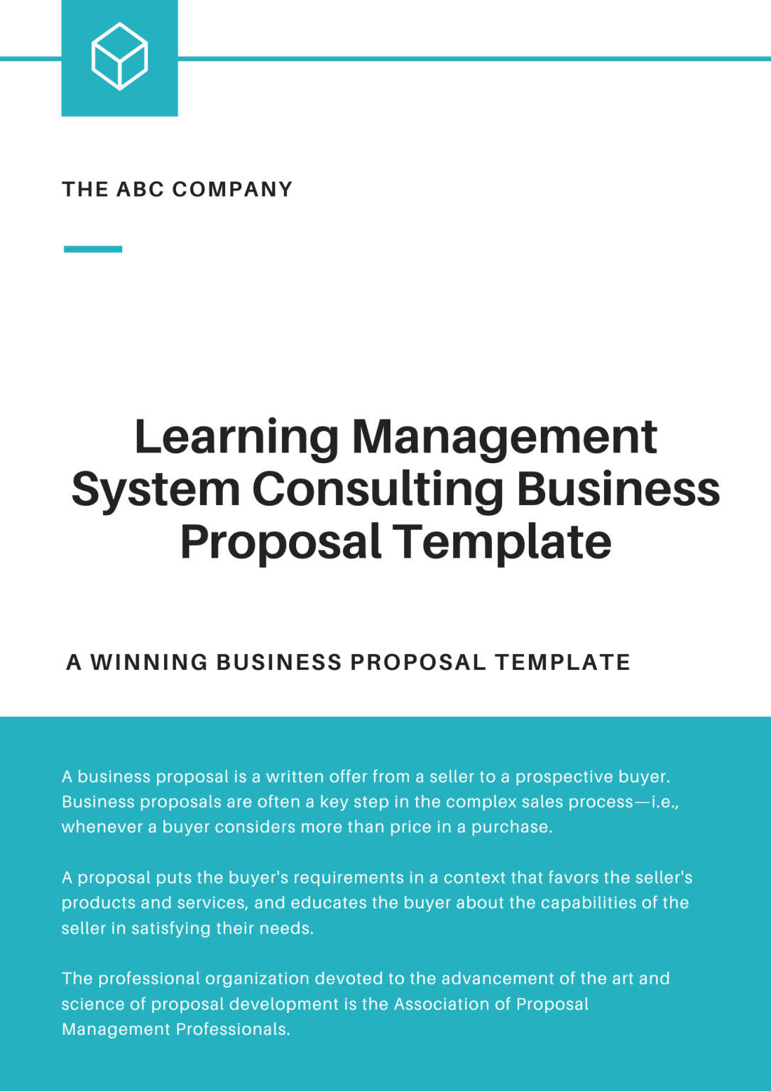 Learning Management System Consulting Business Proposal Template ...