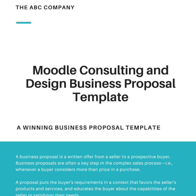 Moodle Consulting and Design Business Proposal Template