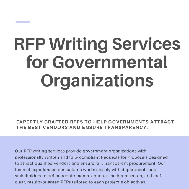 Request for Proposal (RFP) Writing Services for Governmental Organizations
