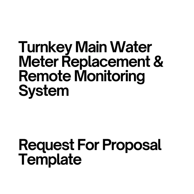 Turnkey Smart Water Meter Replacement & Remote Monitoring System RFP Template